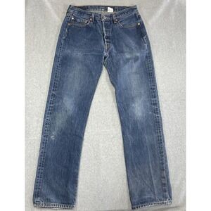 Vintage Levis 501 Jeans Mens 32x33 Blue Button Fly Denim Pants (Tag35x36)